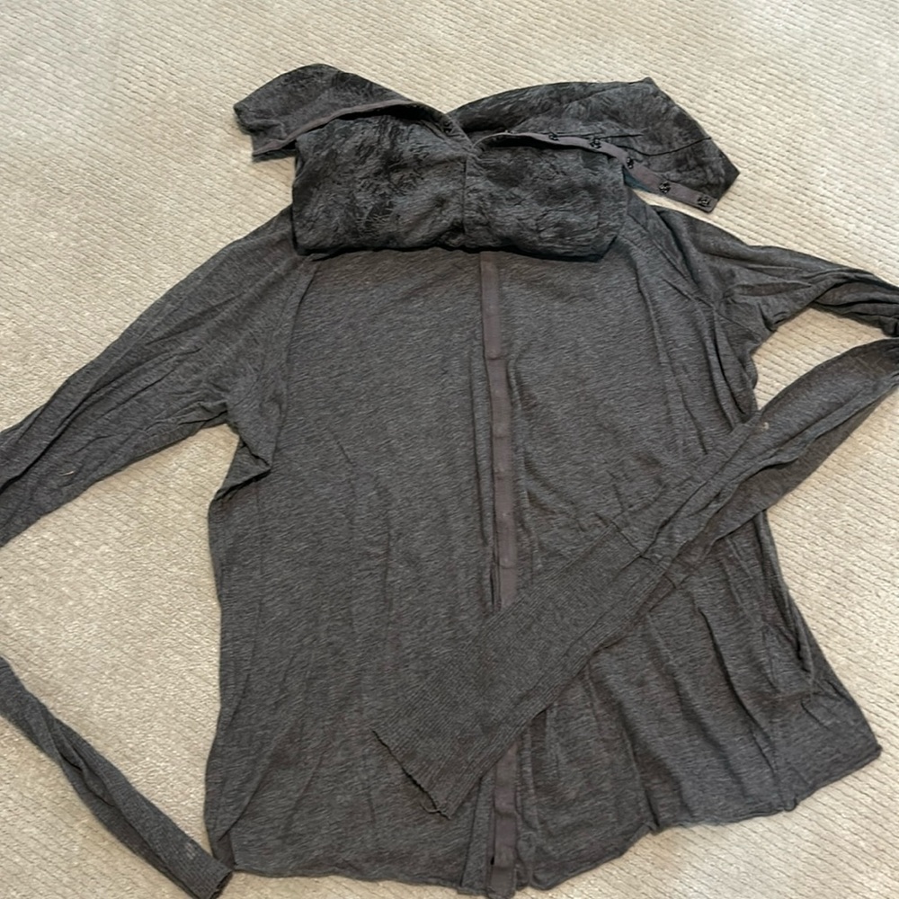 Improvd - Gray Cotton Blend turtleneck tee shirt top soft xs